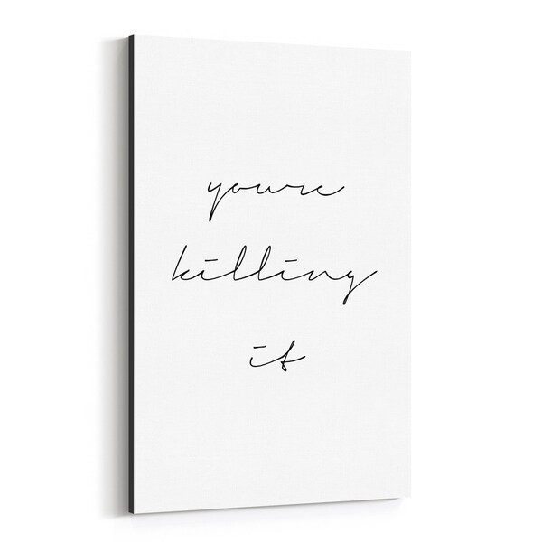 Noir Gallery Motivational Minimal Typography Canvas Wall Art Print
