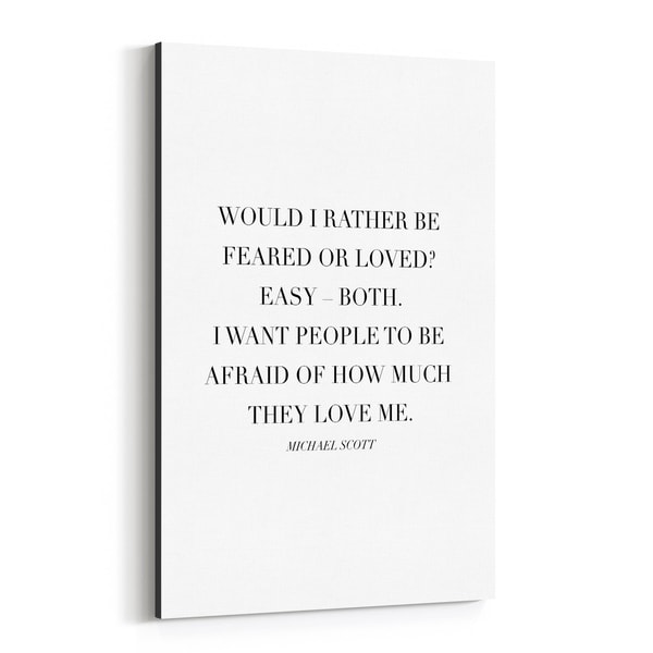 Noir Gallery The Office TV Humor Quote Typography Canvas Wall Art Print