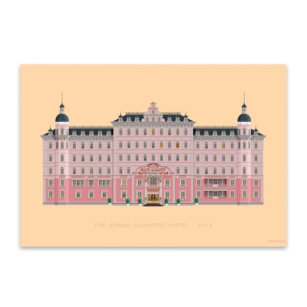 Noir Gallery The Grand Budapest Hotel Illustration Metal Wall Art Print. Opens flyout.
