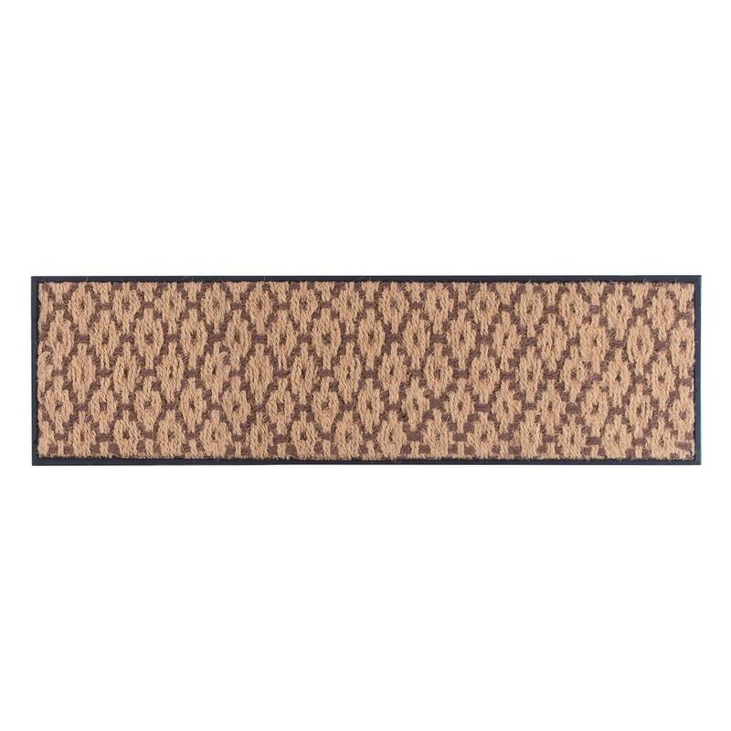 Natural and Recycled Rubber Boot Tray with Tan and Dark Brown Coir Insert