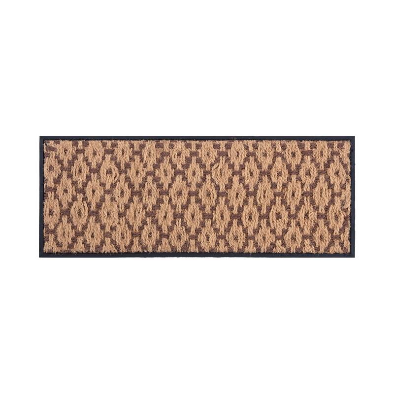 Natural and Recycled Rubber Boot Tray with Tan and Dark Brown Coir Insert