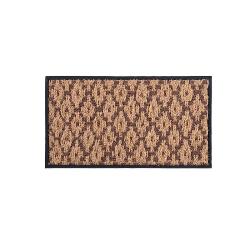 Natural and Recycled Rubber Boot Tray with Tan and Dark Brown Coir Insert