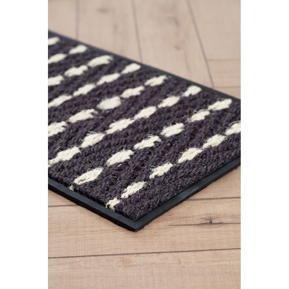 Anji Mountain San Tropez Ivory Black Diamond Coir Rubber Boot Tray