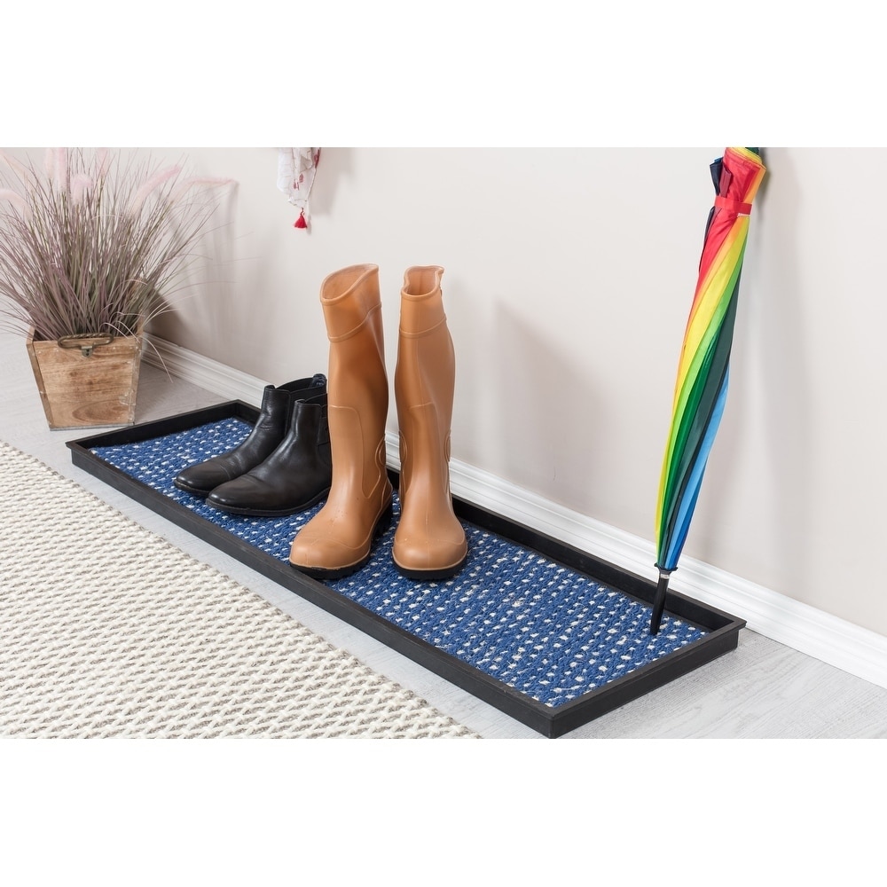Stalwart Eco Friendly Utility Boot Tray Mat - 24 x 15 Inches - Black