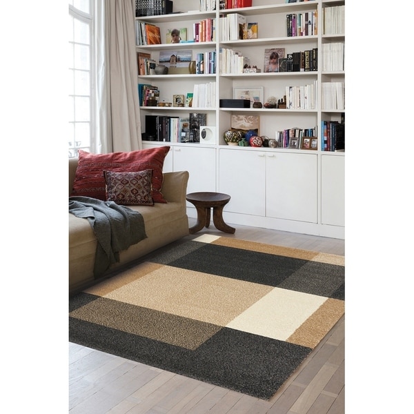 Aspect Beige Grey Chosen Block Rug