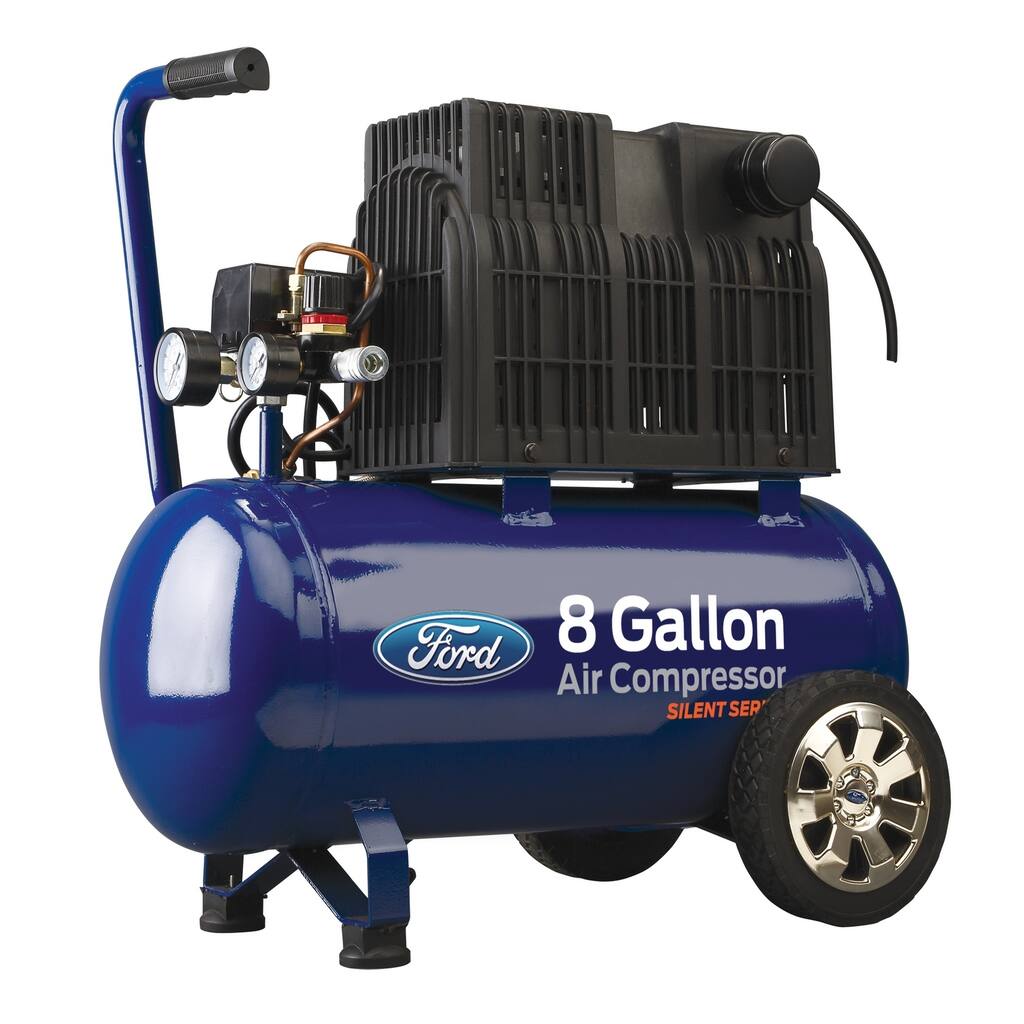 Ford Silent Series 8 Gallon Horizontal Tank Air Compressor