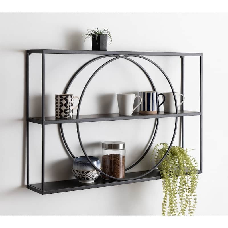 Kate and Laurel Geometric Pirzada Wall Shelf - 36x24