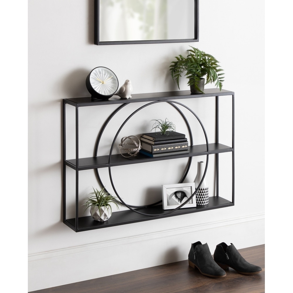 Shop Black Friday Deals On Kate And Laurel Geometric Pirzada Wall Shelf 36x24 Overstock 29641580