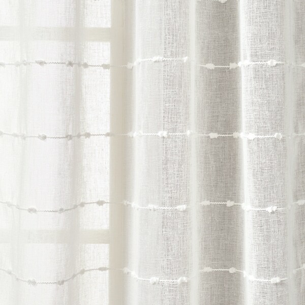 Textured Sheer Curtains   Lush Decor Farmhouse Textured Grommet Sheer Window Curtain Panel Pair 84 X 38 60eb1114 F182 4113 8cca Eb961049adb3 600 