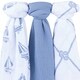 preview thumbnail 1 of 3, Cotton Muslin Swaddle Blanket 3 Pack - Blue Nautical Print - N/A