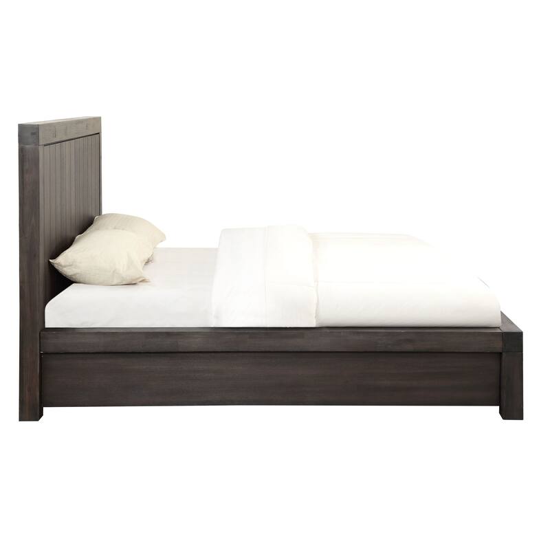 Carbon Loft Boa Full-size Two-drawer Storage Bed in Basalt Grey