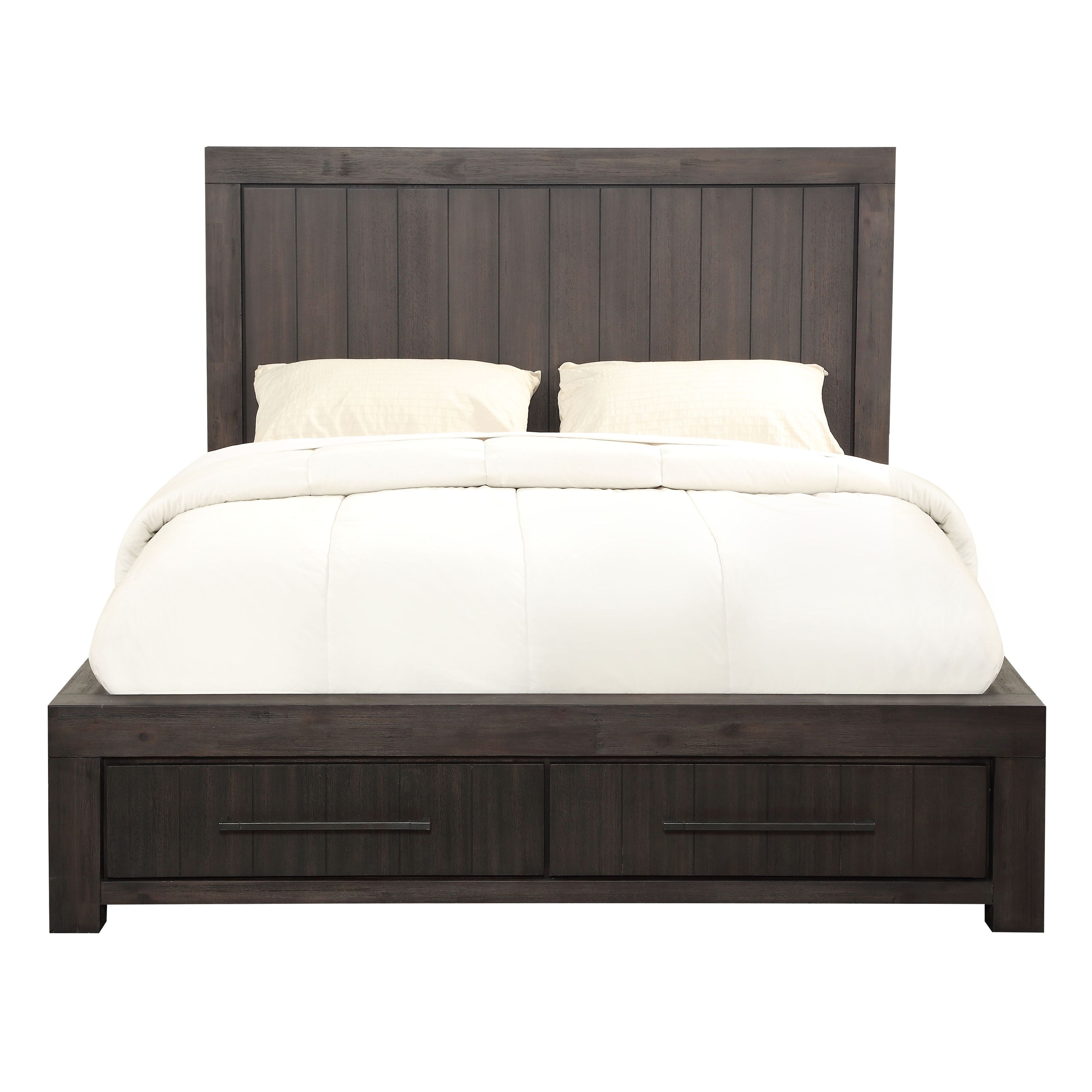 Carbon Loft Boa Full-size Two-drawer Storage Bed in Basalt Grey
