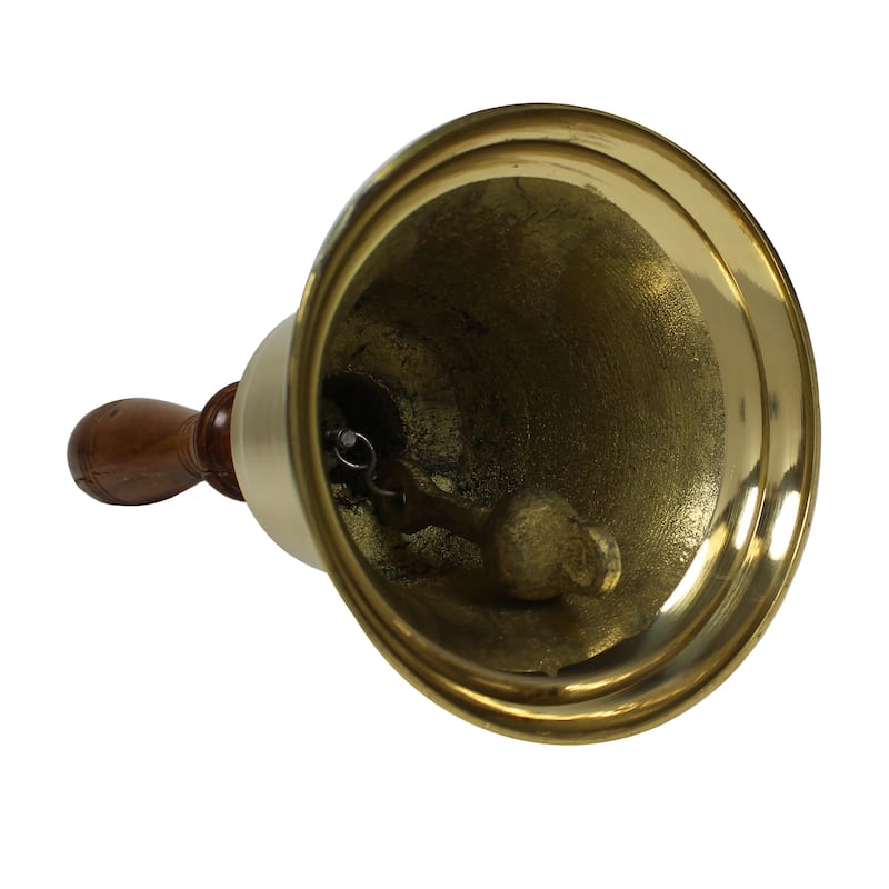 Handcrafted Engraved Antiqued Solid Brass 12-Inch Captain Bell