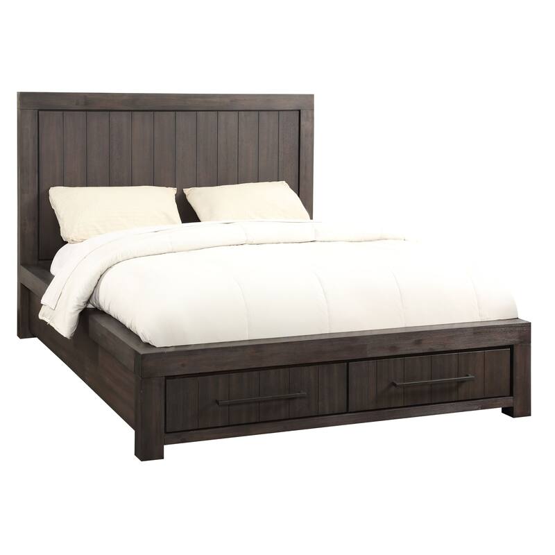 Carbon Loft Boa King-size Two-drawer Storage Bed in Basalt Grey