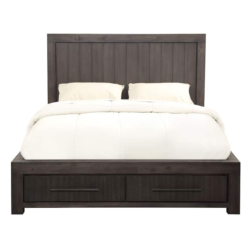 Carbon Loft Boa California King-size Two-drawer Storage Bed in Basalt Grey