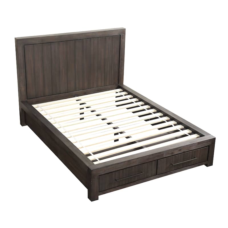 Carbon Loft Boa California King-size Two-drawer Storage Bed in Basalt Grey
