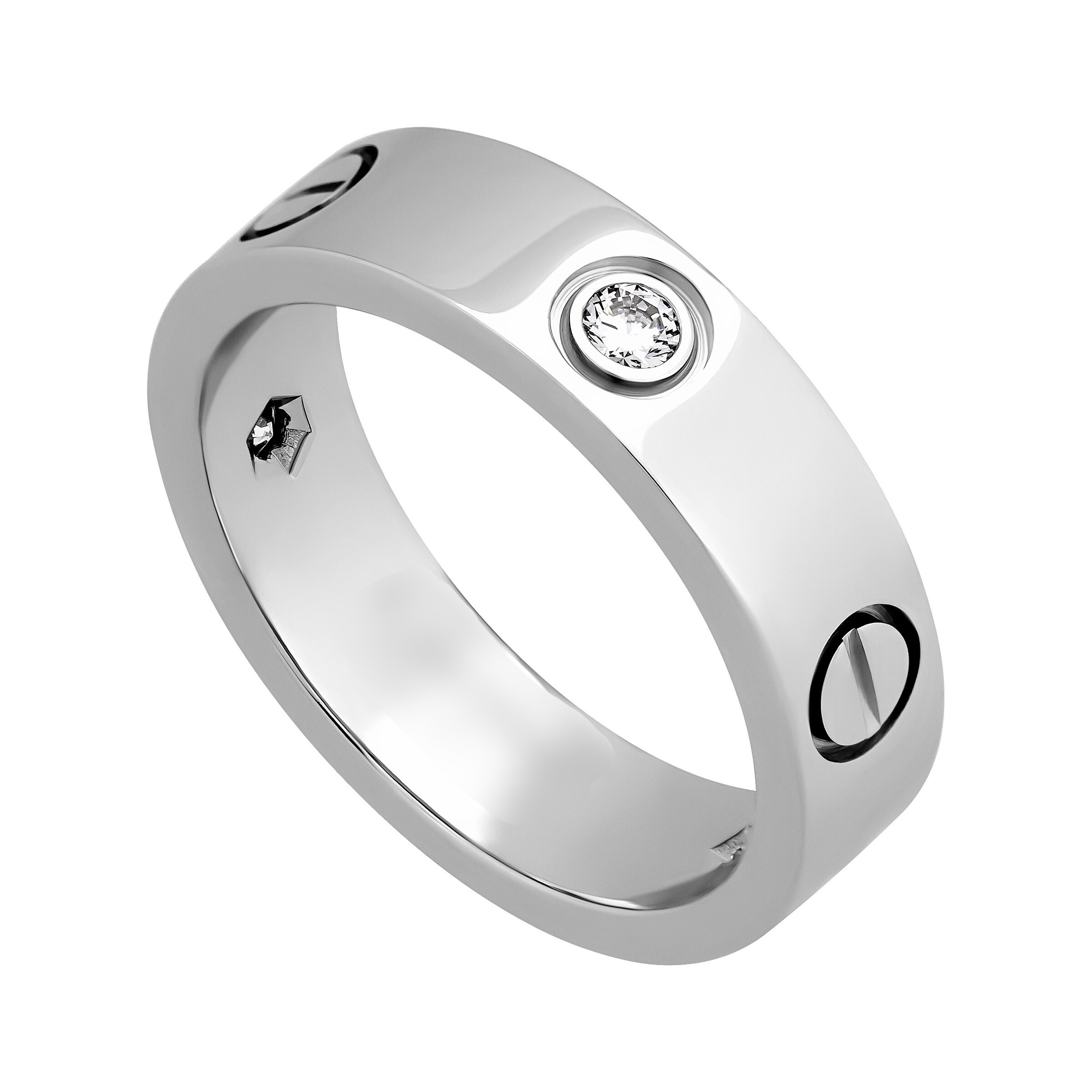 cartier 3 diamond ring