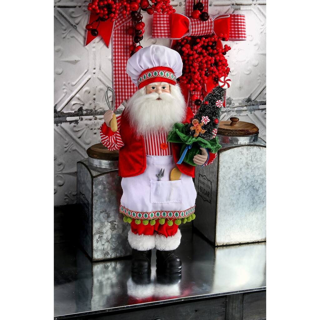 20" Candy Kitchen Santa W/Wisp