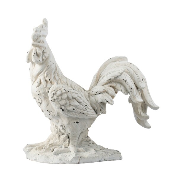 white rooster figurines