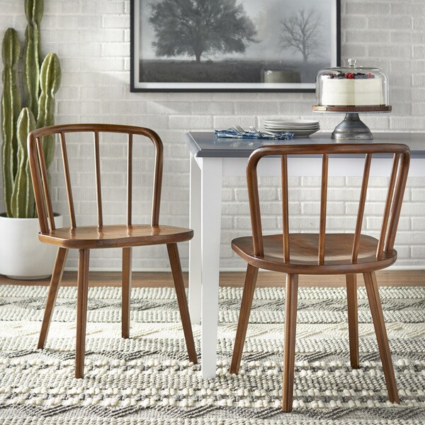 Lifestorey Farmhouse Wood Chair (Set of 2)