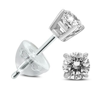 Diamond 2Ct Round Solitaire Stud WEDDING Earring 14K White Gold FN WITH POUCH #1 Diamond 2Ct Round Solitaire Stud WEDDING Earring 14K White Gold FN WITH POUCH #1