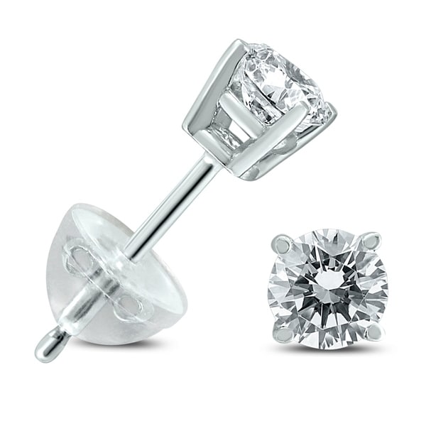 Details about   4.00 Ct Round Cut Solitaire Diamond Earring 14K Solid White Gold Stud Earrings