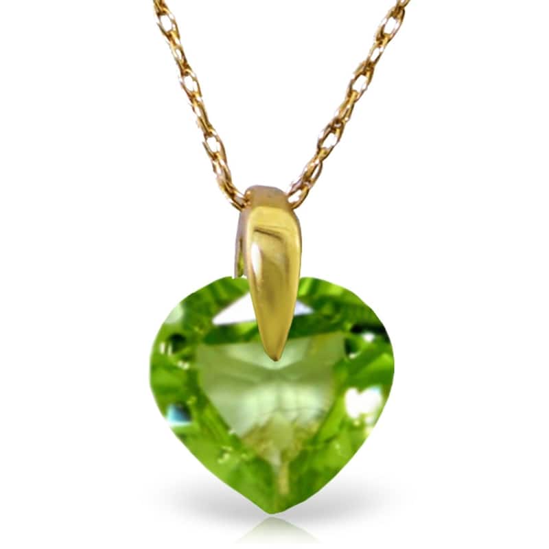 1.15 Carat 14K Gold Recollections of Love Peridot Necklace