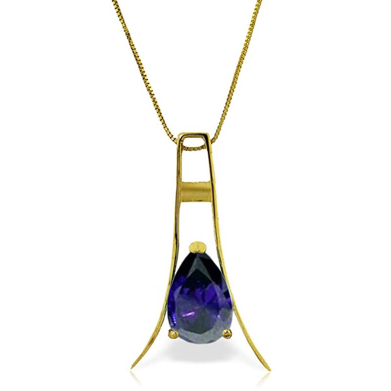 1.5 Carat 14K Gold Nourishment of Love Sapphire Necklace