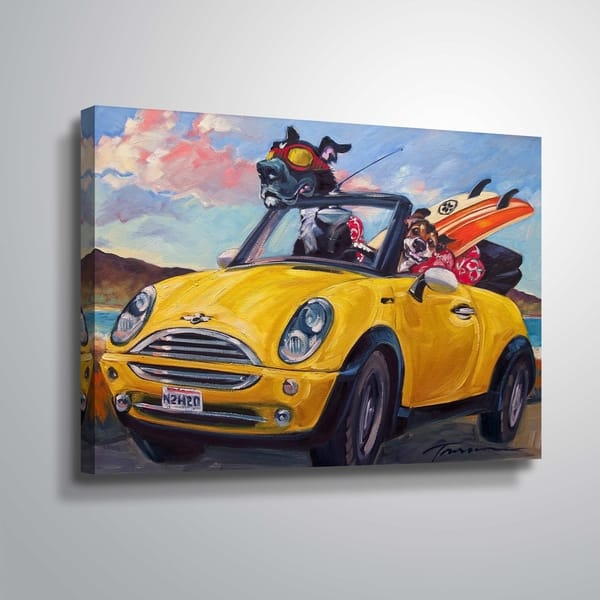 "Sunup surfdogs" Gallery Wrapped Canvas - Bed Bath & Beyond - 29647415
