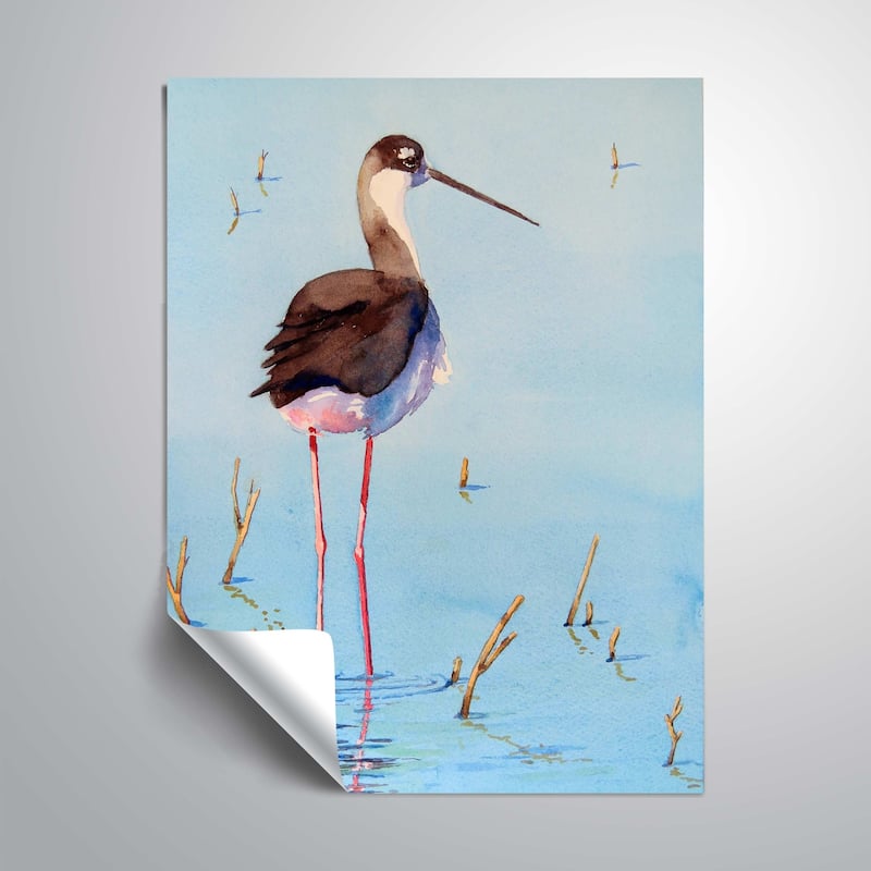 " Black Neck Stilt III" Removable Wall Art Mural