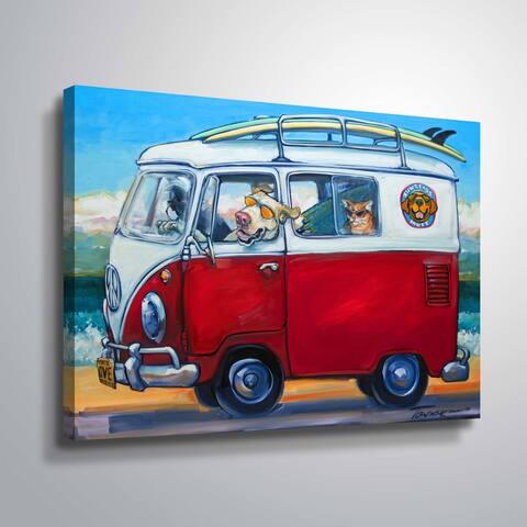 "Sunglass mutt" Gallery Wrapped Canvas