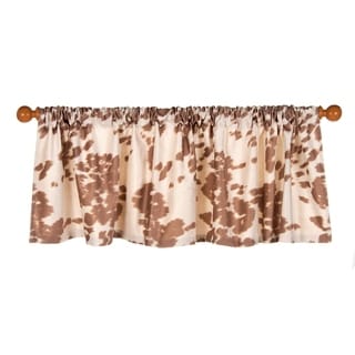 Glenna Jean Cow Animal Curtain Valance for Kids Tan and White - N/A