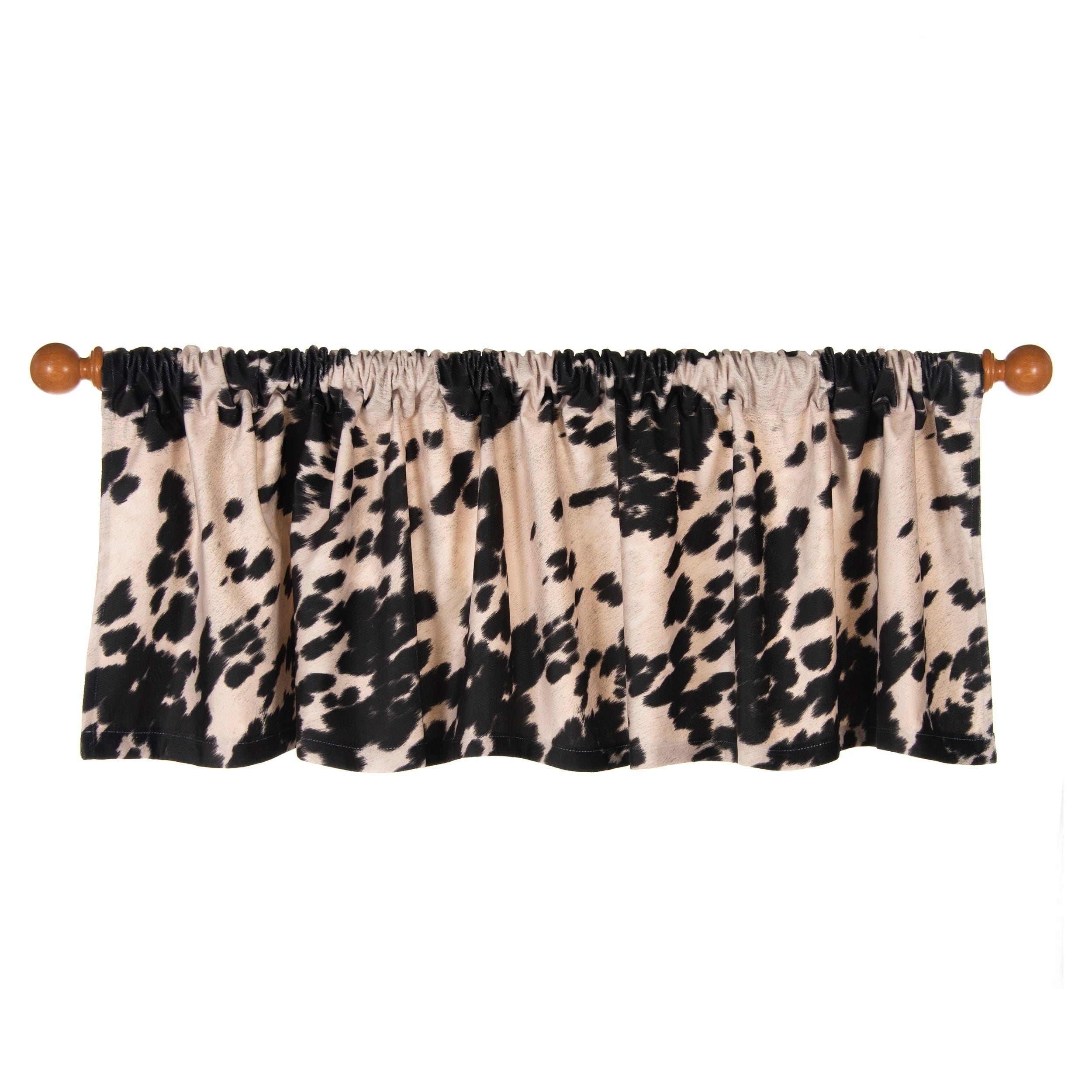 Glenna Jean Cow Animal Curtain Valance for Kids Window Black and White - N/A