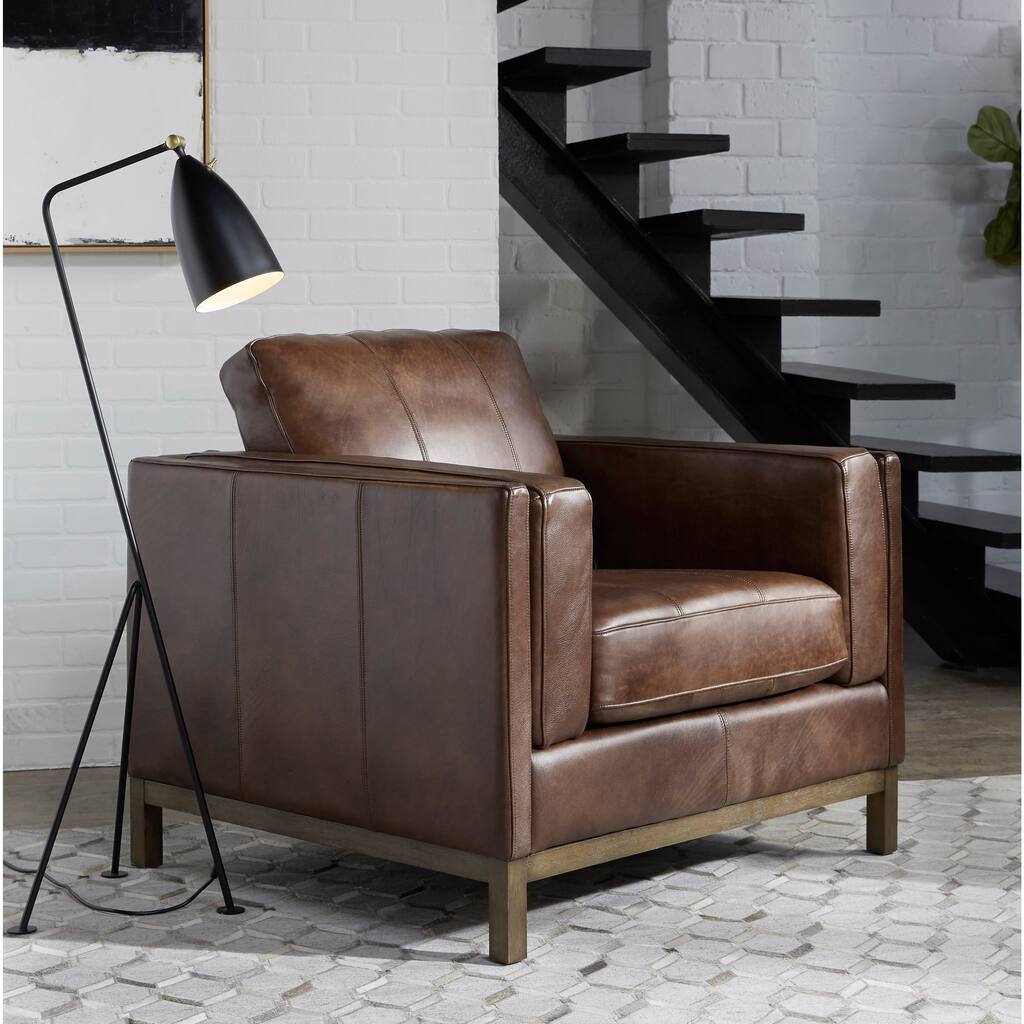 Summit Brown Top Grain Leather Chair