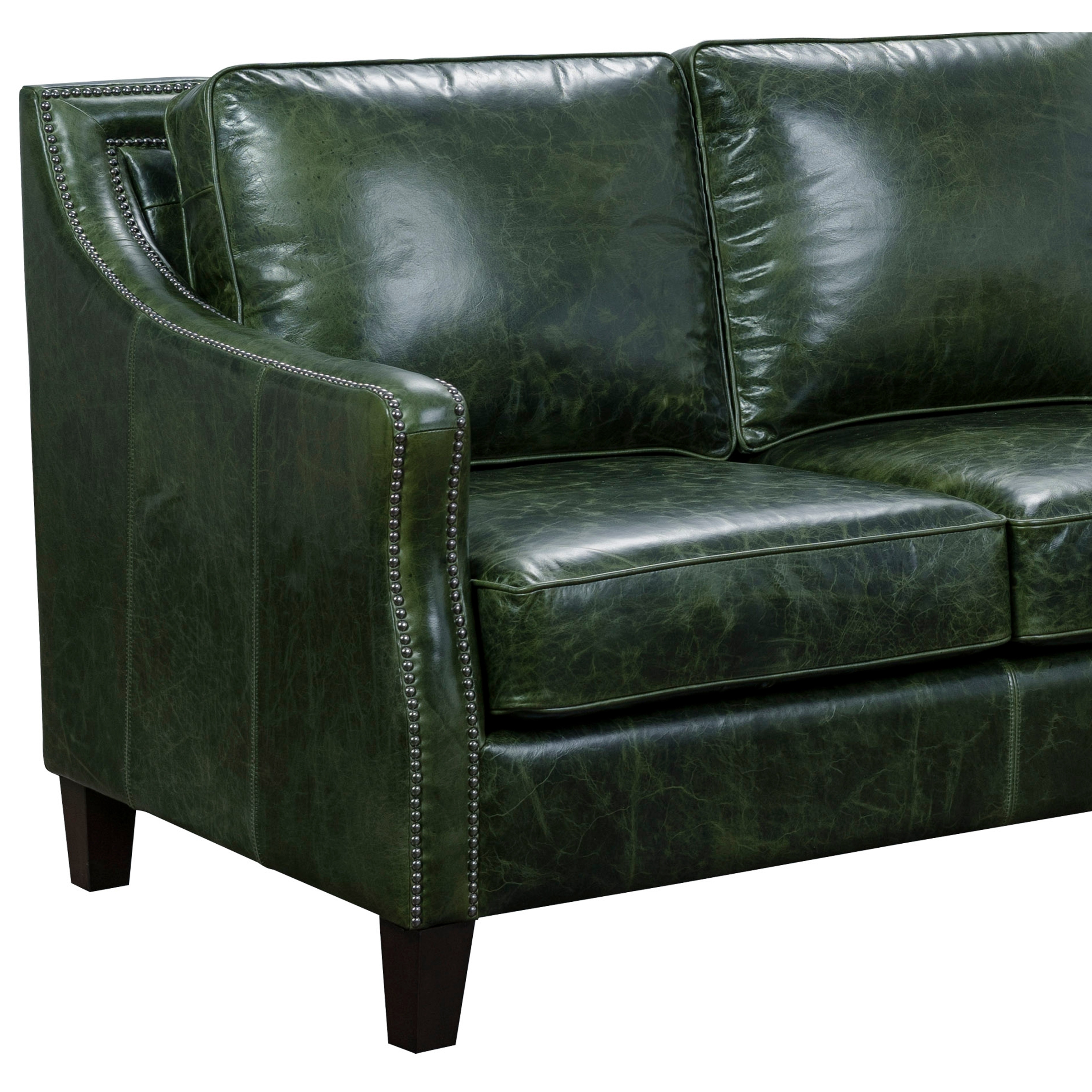 Essex Distressed Green Top Grain Leather Sofa and Chair Set On Sale Bed Bath Beyond 29653923