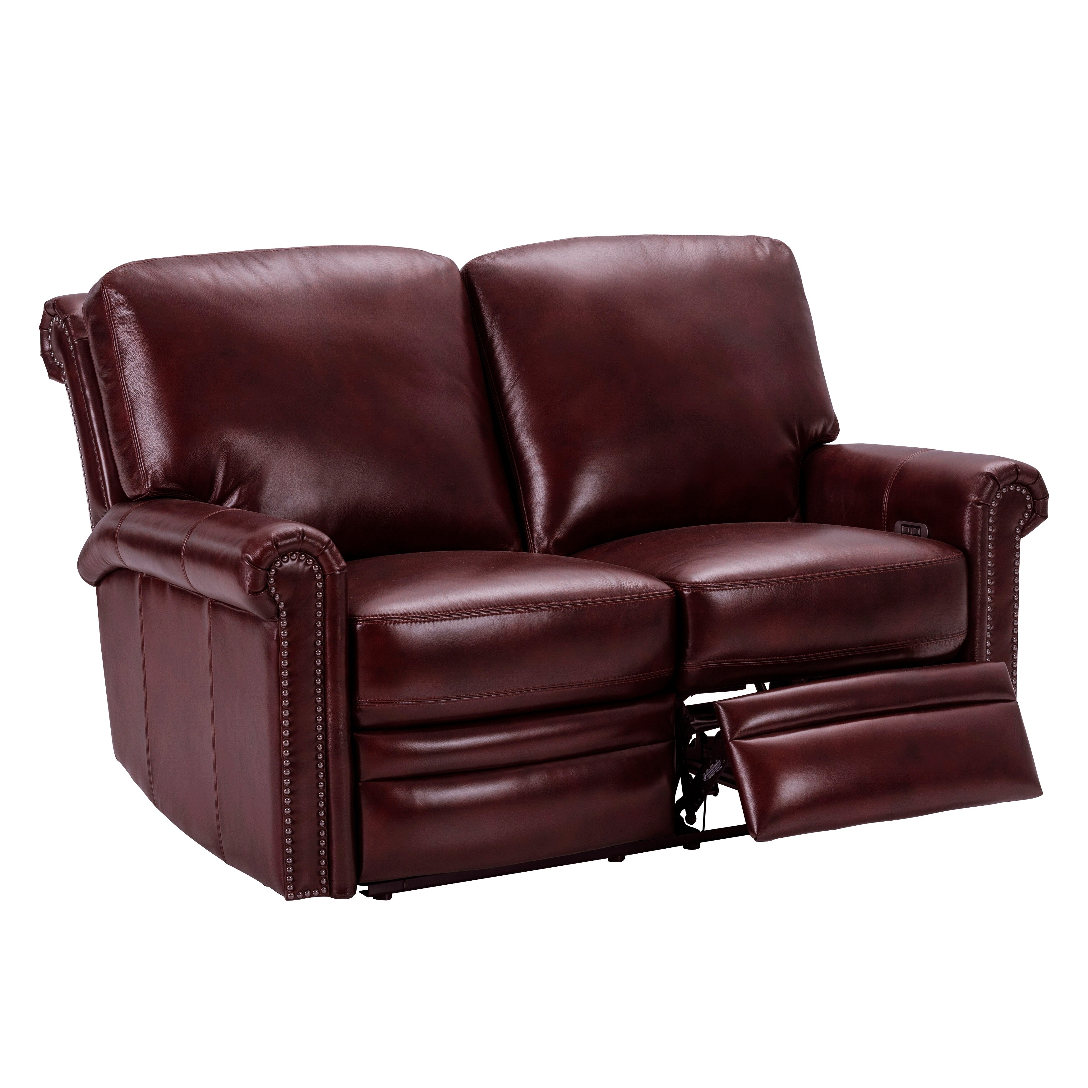 Burgundy discount reclining loveseat