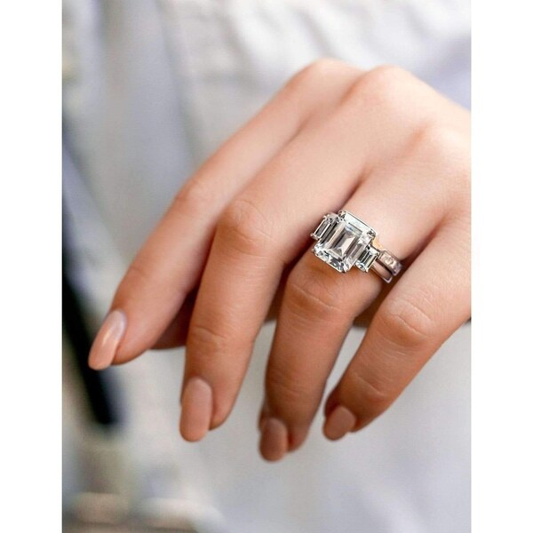 6 carat moissanite ring