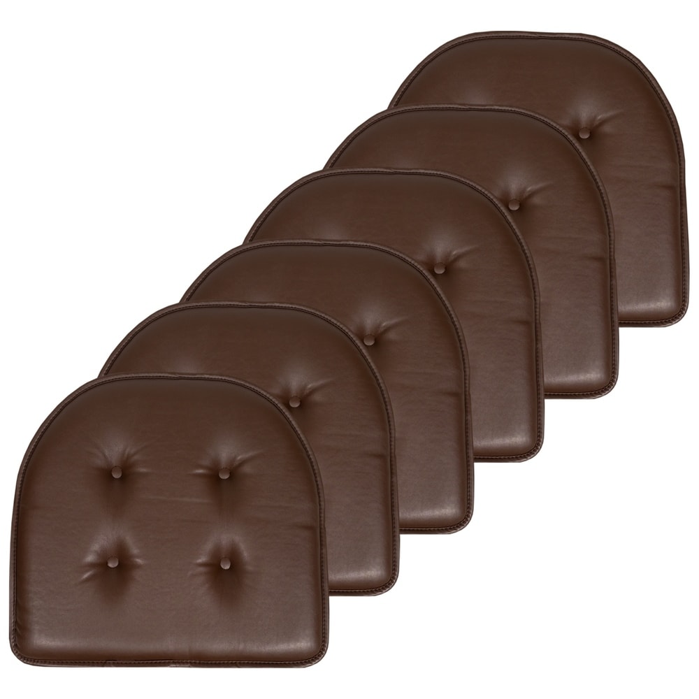 16-inch U-shaped Indoor Microsuede Chair Cushions (Set of 2, 4, or 6) - On  Sale - Bed Bath & Beyond - 7896227