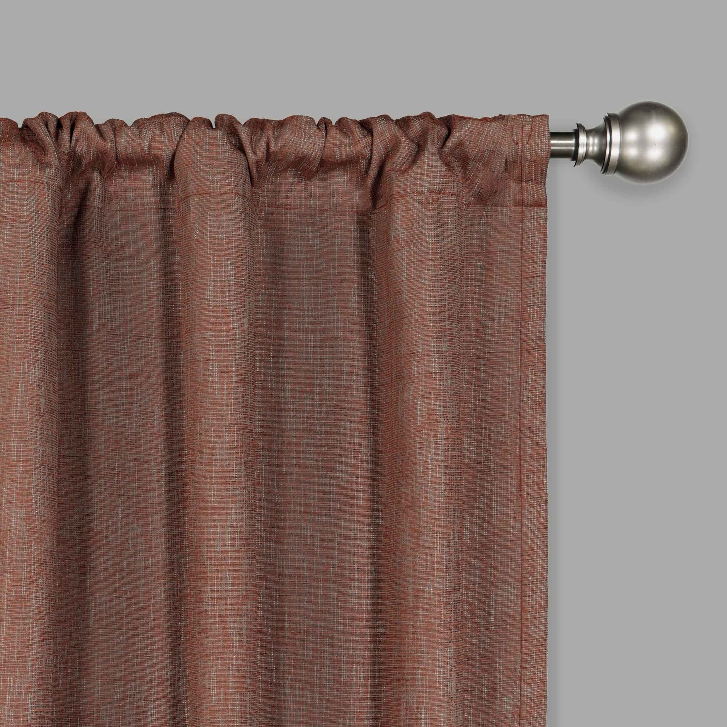 Brookstone Troy Window Curtain Panel 63 Inches in Grey As Is