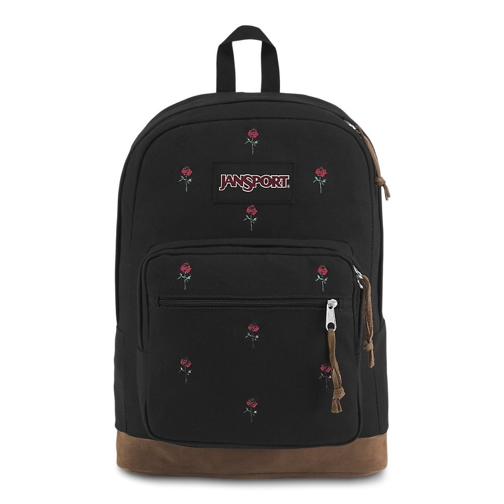 jansport backpack with roses