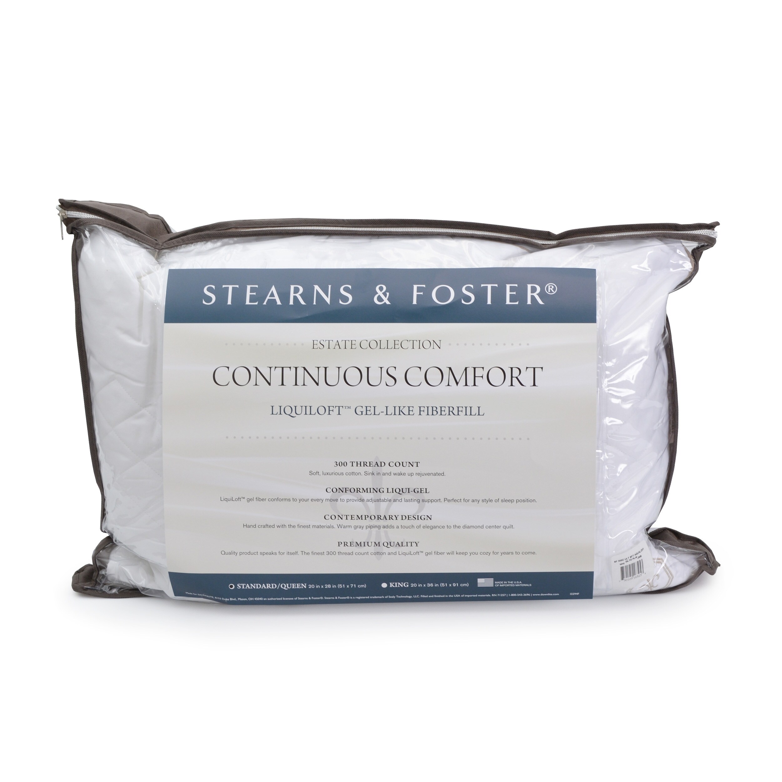 stearns and foster continuous comfort pillow liquiloft