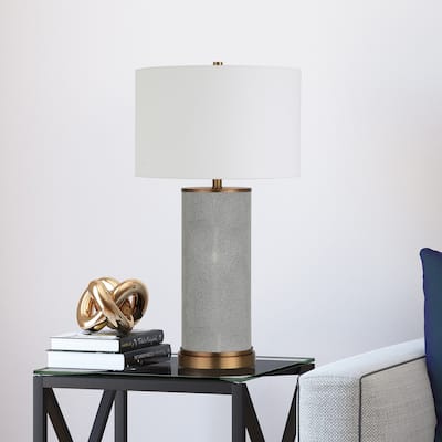 Silver Orchid Fjord Textured Table Lamp