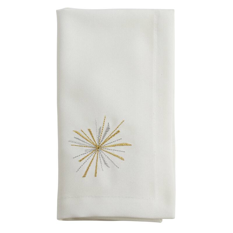 Starburst Design Cloth Napkins (Set of 4)