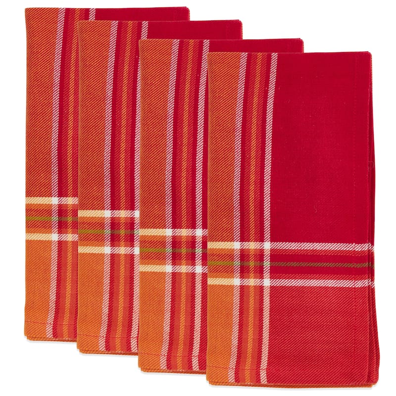 Pumpkin and Leaf Jacquard Napkins (Set of 4)