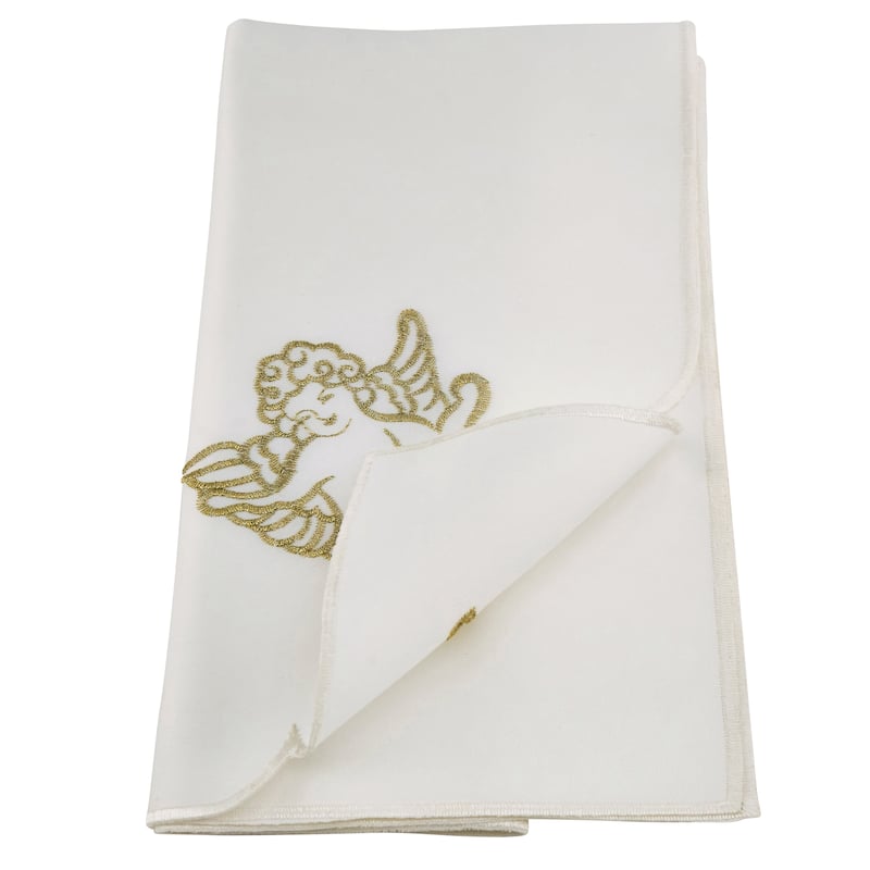 Embroidered Napkin With Cupid Design (Set of 4)