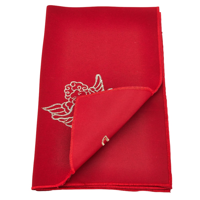 Embroidered Napkin With Cupid Design (Set of 4)