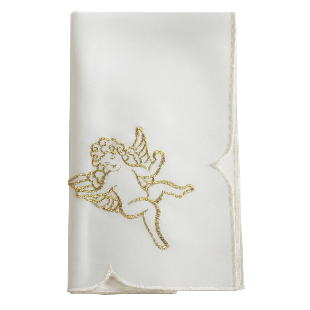 Embroidered Napkin With Cupid Design (Set of 4)