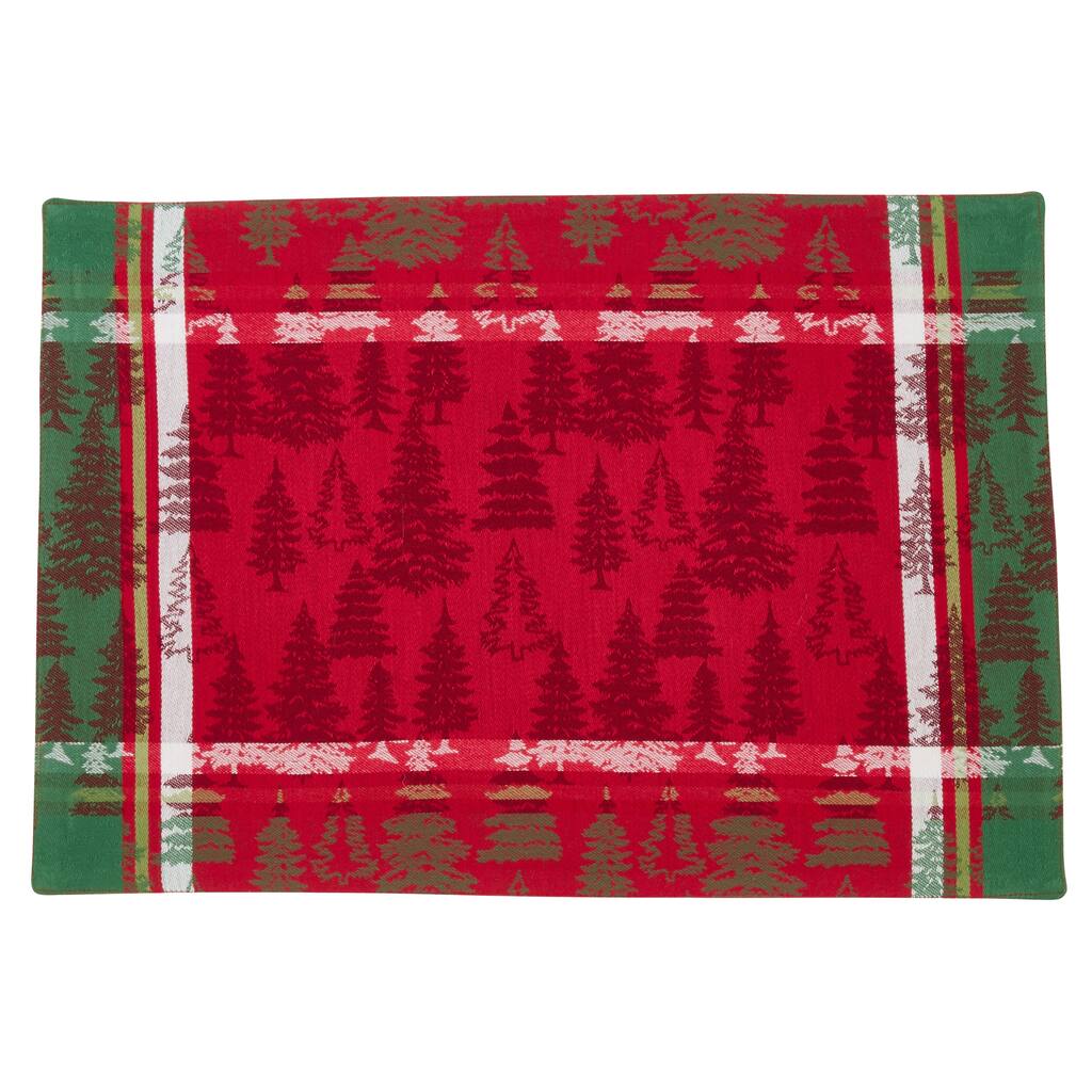 Christmas Tree Plaid Placemats (Set of 4)
