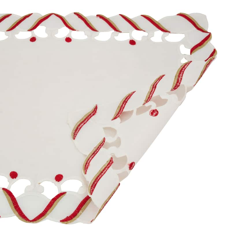 Candy Cane Design Christmas Holiday Placemats (Set of 4)