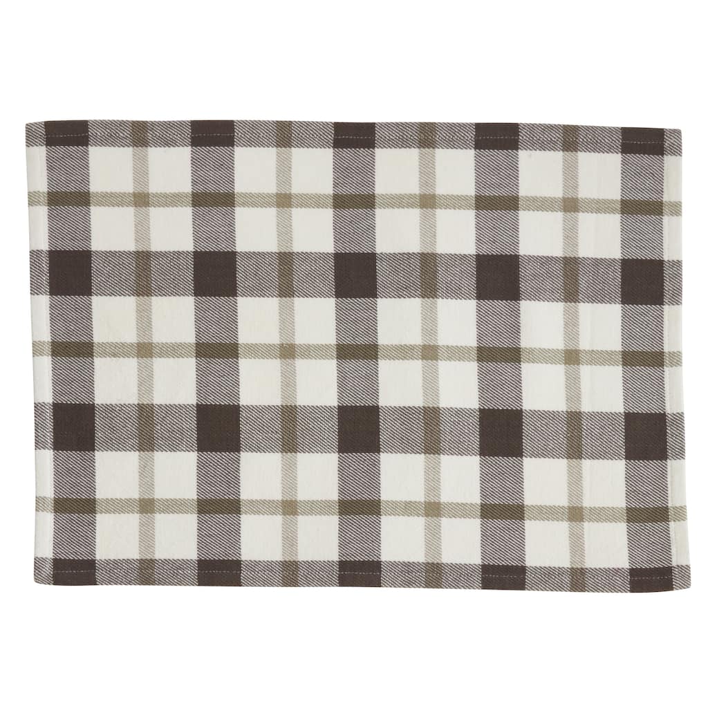 Plaid Design Cotton Placemats (Set of 4)